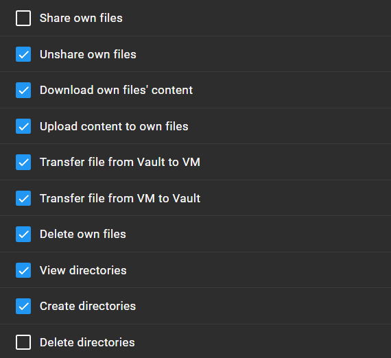 tiCrypt permissions frame 5